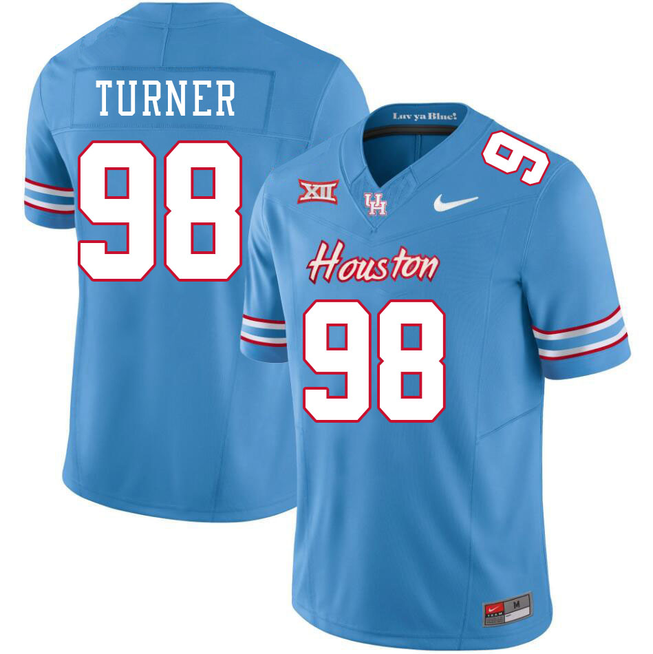 Houston Cougars #98 Payton Turner College Football Jerseys Stitched Sale-Oilers